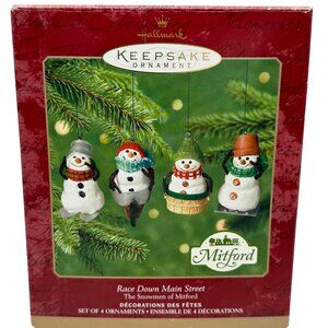 Hallmark Keepsake Ornament Set Of 4 Race Down Main Street The Snowmen Of Mitford